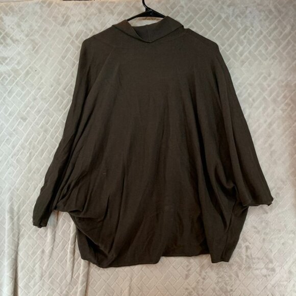 Ann Taylor Womens M Cardigan Sweater Brown Silk Cashmere Blend Lightweight - Picture 13 of 16